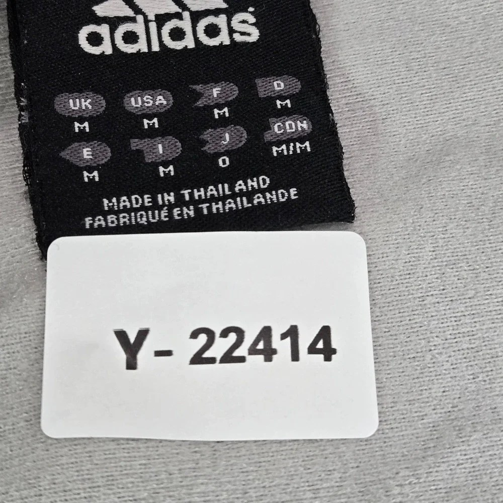 VINTAGE‎ Adidas Men Jacket M Gray Logo Embroidery Track Classic Stripe Y2K